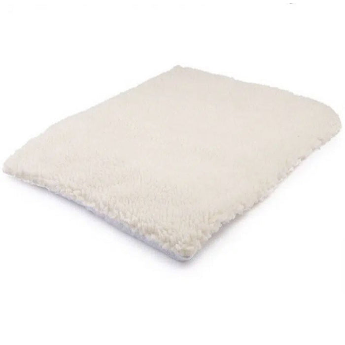 Self-Heating Cozy Pet Blanket: cream, off-white kitten and puppy, minimal style