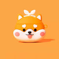 Shiba Inu AirPods Case: Cute Protection: orange, white fox character, kawaii cartoon style