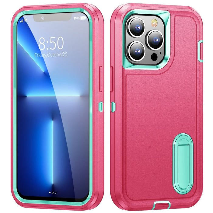 Shock-Resistant Phone Case with Full Coverage and Built-In Stand: orange, clear smartphone protective case, minimal style