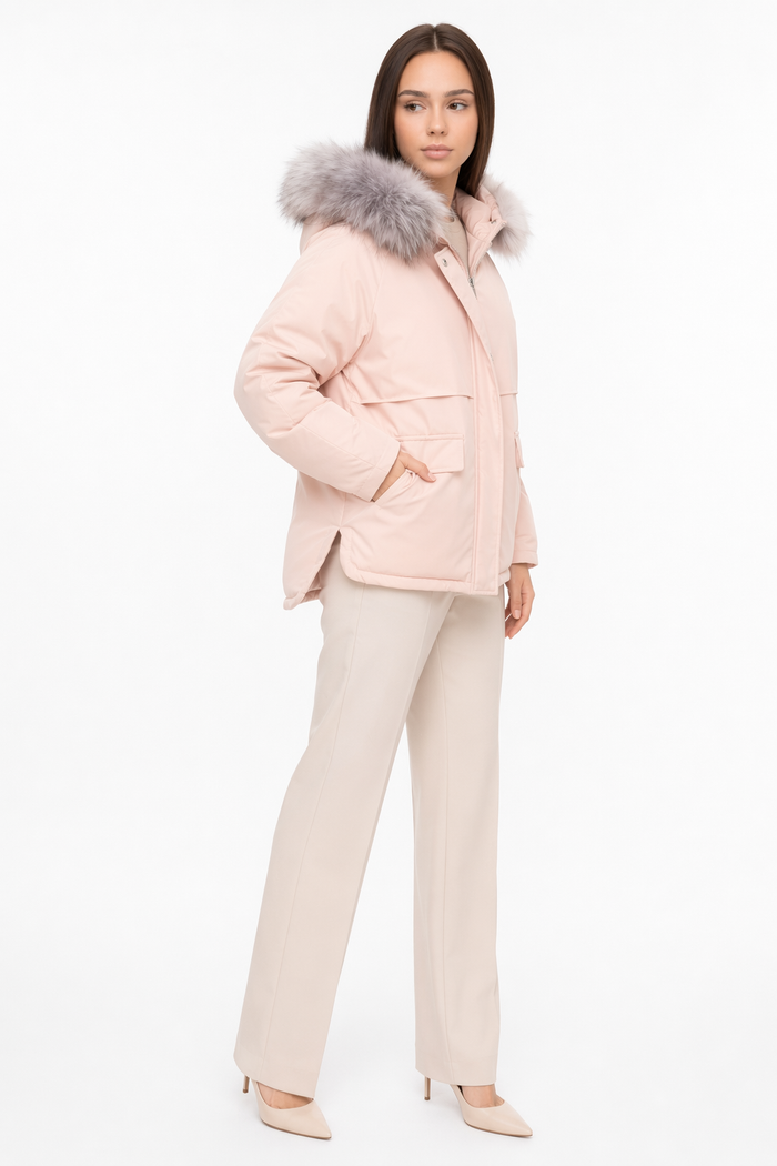 Short Hooded Puffy Winter Coat for Women Default