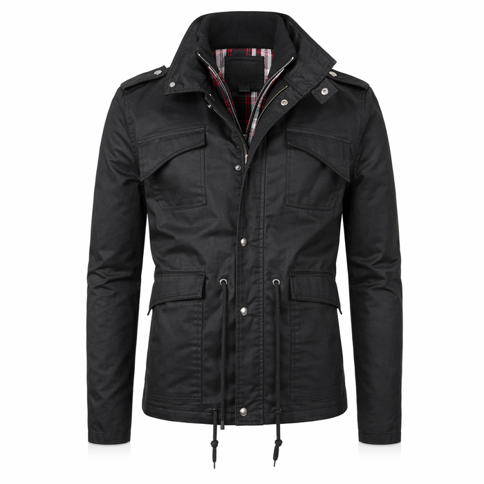 Short Parka with Stand-Up Collar for Men Default