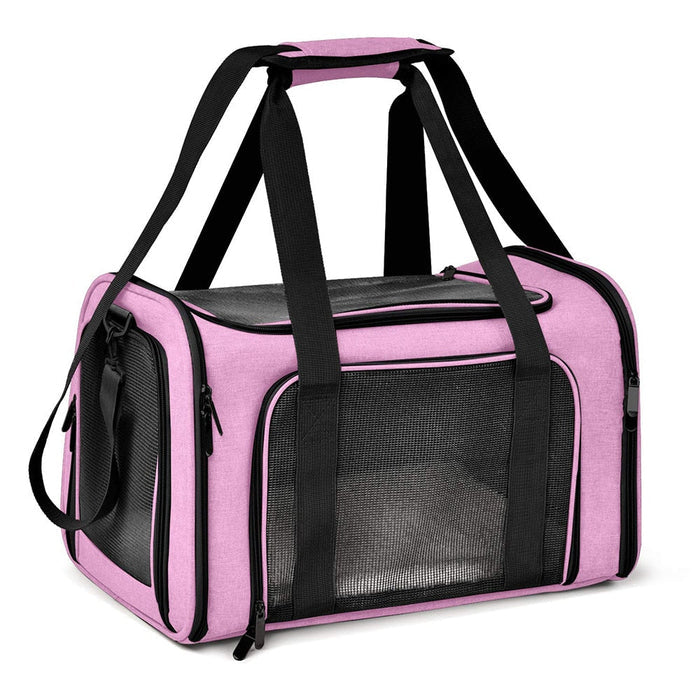 Shoulder Travel Bag for Comfortable Pet Transport: gray, dark gray dog, minimal style