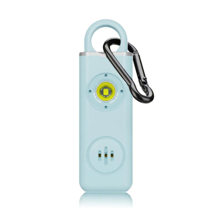 Siren Safety Alarm with Integrated LED Light for Personal Use: black, silver personal safety alarm device, modern product adv