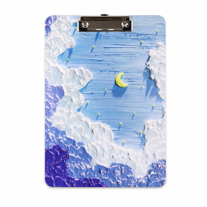 Sky-inspired 3D Clipboard with Grip Blue