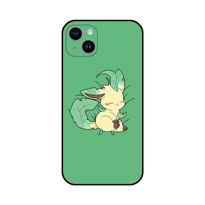 Sleeping Cute Phone Case for Smartphones: pale yellow, brown rabbit, cute cartoon style