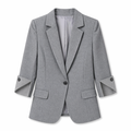 Slim Fit Korean-Inspired Blazer Jacket for Women Gray