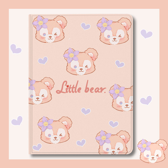 Smart Folio Cases with Cute Designs: lavender, purple rabbit, kawaii cartoon style
