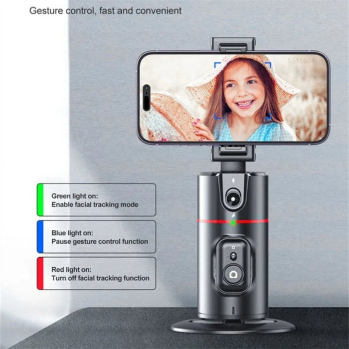 SmartTrack Stabilizer: Precise Facial Tracking with Detachable Selfie Light: black, dark gray small camera-like electronic de