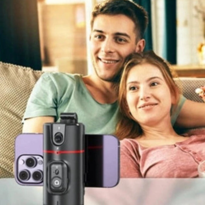 SmartTrack Stabilizer: Precise Facial Tracking with Detachable Selfie Light: black, dark gray small camera-like electronic de