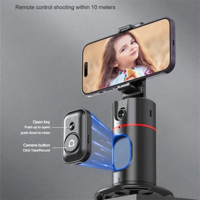 SmartTrack Stabilizer: Precise Facial Tracking with Detachable Selfie Light: black, dark gray small camera-like electronic de