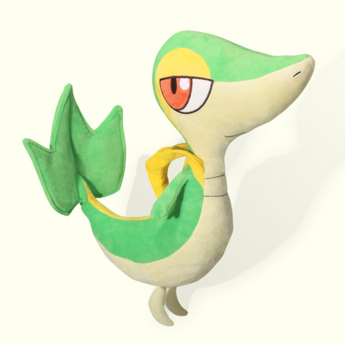 Snivy Plush Toy: Vibrant, Durable Gift: green, cream Snivy character, cartoon character plush style