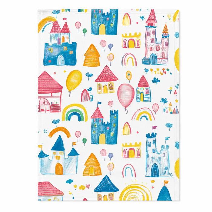 Soft Fleece Baby Blanket with a Castle of Crayons Default