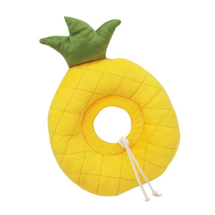 Soft Recovery Collars for Pets: yellow, green cat, cartoon fruit-themed style
