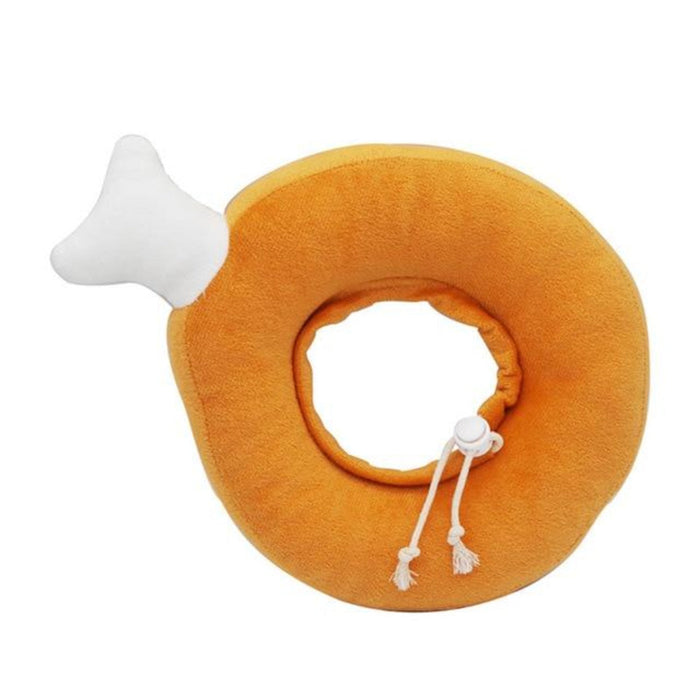 Soft Recovery Collars for Pets: yellow, green cat, cartoon fruit-themed style