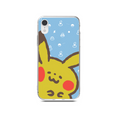 Soft TPU Phone Case with Accurate Cutouts: light blue, yellow Pikachu character, cartoon kawaii style