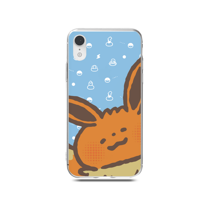 Soft TPU Phone Case with Accurate Cutouts: light blue, yellow Pikachu character, cartoon kawaii style