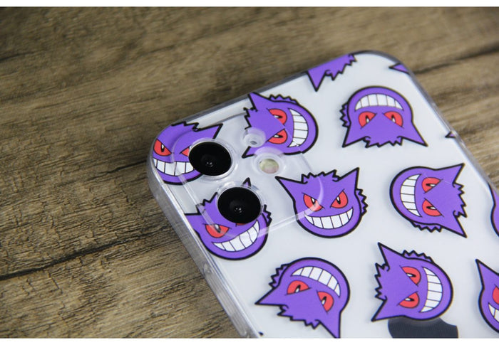 Soft TPU Shockproof Phone Case: white, clear various cartoon characters and creature faces, cartoon, kawaii style