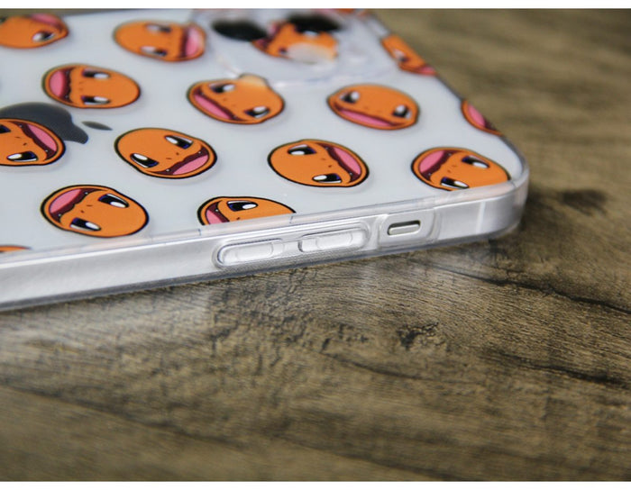 Soft TPU Shockproof Phone Case: white, clear various cartoon characters and creature faces, cartoon, kawaii style