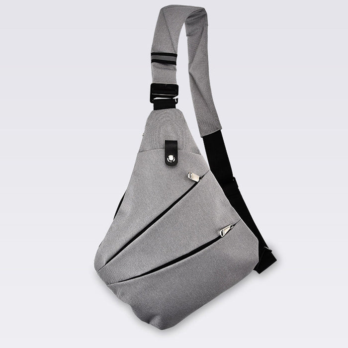 Spacious sholder bag: dark navy blue, black sling backpack, minimal casual style