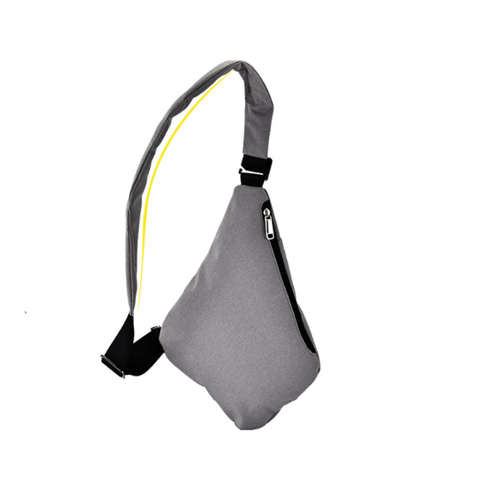 Spacious sholder bag: dark navy blue, black sling backpack, minimal casual style