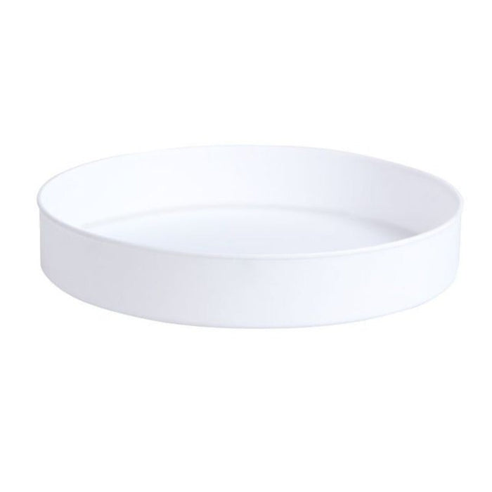 Spice and Sauce Rack Organizer that Rotates: white rotating storage tray/organizer, minimal style