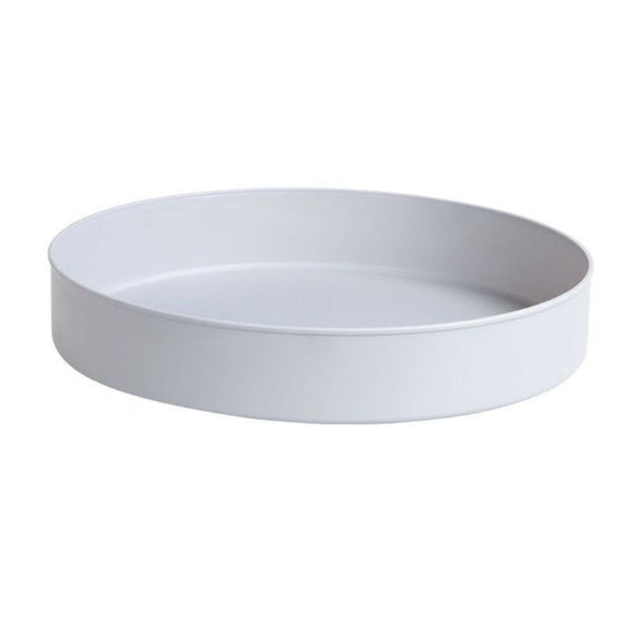 Spice and Sauce Rack Organizer that Rotates: white rotating storage tray/organizer, minimal style