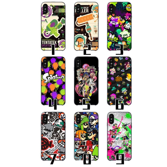 Splatoon Phone Case: Ultimate Protection & Style: black, white Splatoon-themed characters and graphics, cartoon, colorful, ga