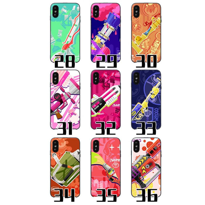 Splatoon Phone Case: Ultimate Protection & Style: black, white Splatoon-themed characters and graphics, cartoon, colorful, ga