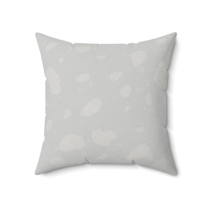 Spotted Gray Decorative Pillow, 20" x 20": light gray, off-white throw pillow, minimal style