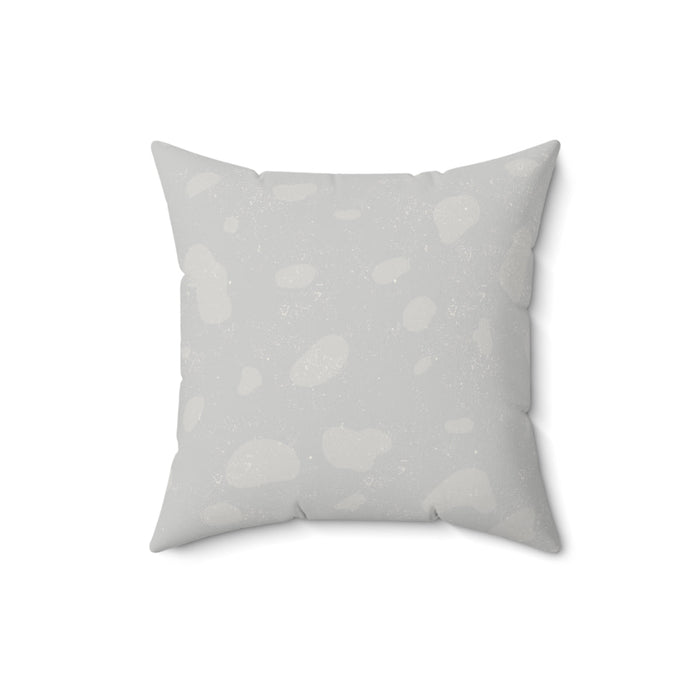 Spotted Gray Decorative Pillow, 20" x 20": light gray, off-white throw pillow, minimal style