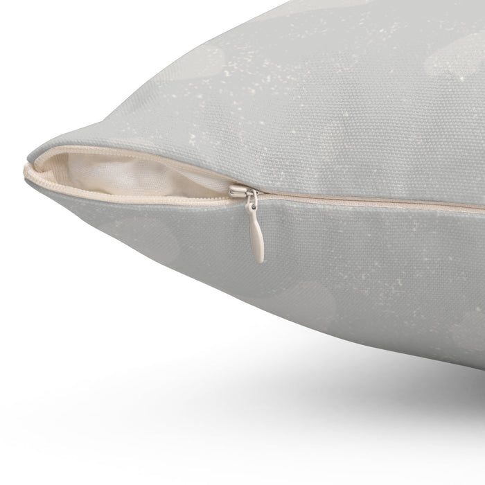 Spotted Gray Decorative Pillow, 20" x 20": light gray, off-white throw pillow, minimal style