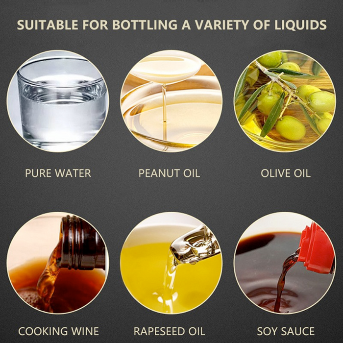 Spray Bottle for Olive Oil Dispensing: black, clear spray bottle, minimal style