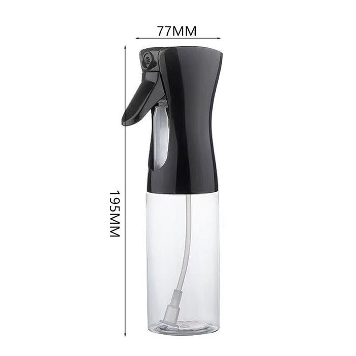 Spray Bottle for Olive Oil Dispensing: black, clear spray bottle, minimal style