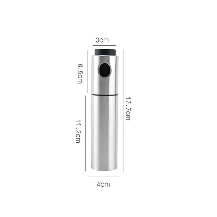 Sprayer Bottle for Olive Oil: silver, black manual grinder or dispenser, minimal modern style