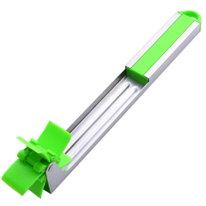 Stainless Steel Melon Slicer: green, silver watermelon, functional kitchen utensil style
