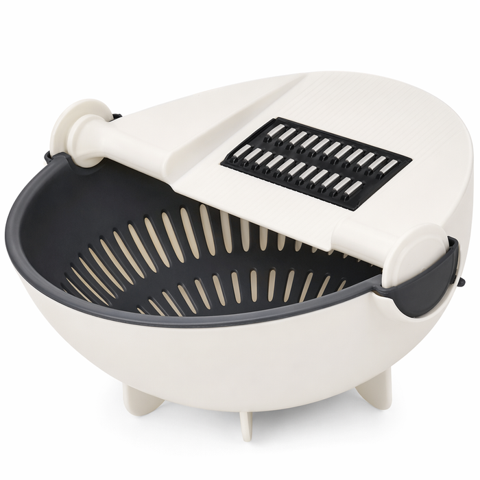 Stainless Steel Vegetable Slicer with Multi-Functional Draining Basket Default