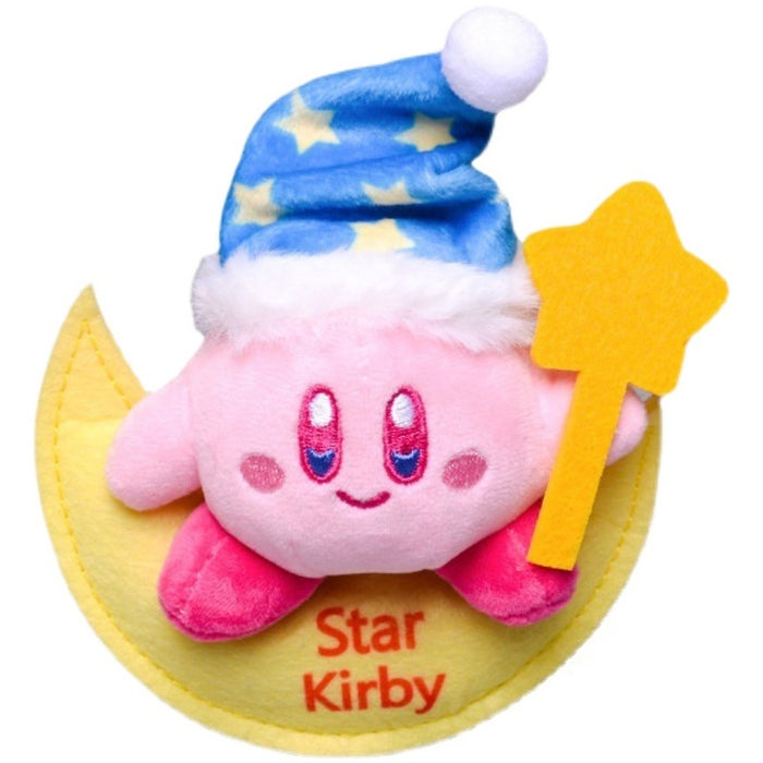 Star Kirby Plush Keychain, Compact and Adorable: pink, yellow Kirby character, kawaii cartoon style
