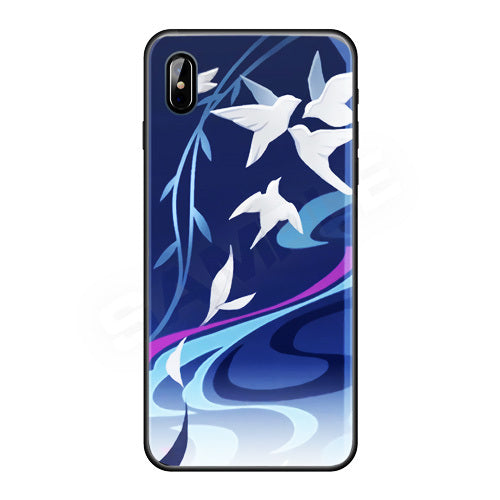Star Rail iPhone Case with Characters: black, white assorted animals and decorative graphic themes, cartoon, kawaii, decorati
