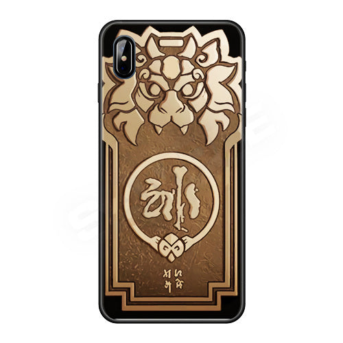 Star Rail iPhone Case with Characters: black, white assorted animals and decorative graphic themes, cartoon, kawaii, decorati