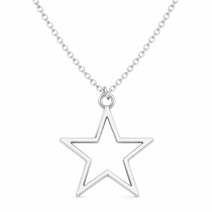 Star-Shaped Open Pendant Necklace Default