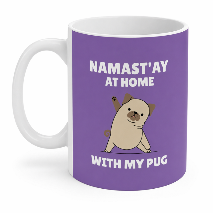 Stay Home with My Pug Coffee Cup Default
