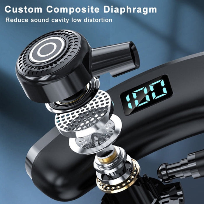 Stealth Dragon 9 Wireless Earbud with Bluetooth 5.1: black, dark gray Bluetooth-style single-ear headset/earpiece, modern tec