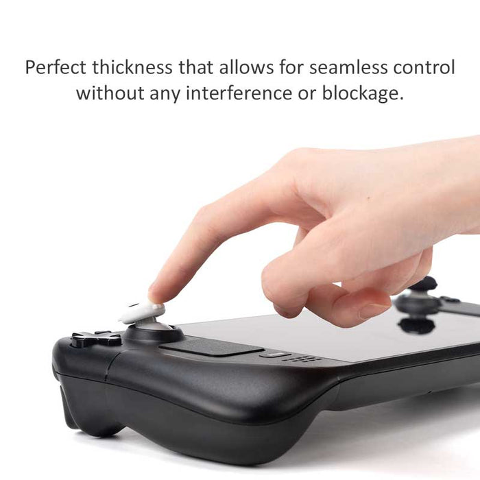 Steam Deck Joystick Caps with Designs: black, white cartoon skulls, cartoon, spooky, kawaii style