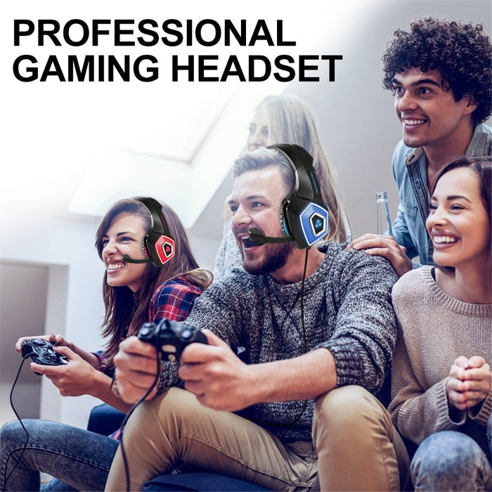 Stereo RGB Gaming Headset with Microphone, Dragon G3X Edition: black, red over-ear gaming headset with boom microphone, moder