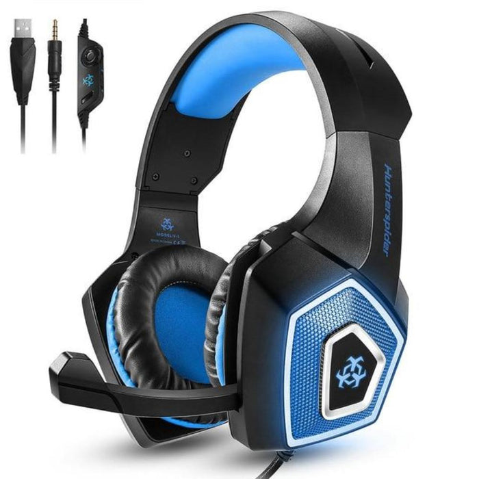 Stereo RGB Gaming Headset with Microphone, Dragon G3X Edition: black, red over-ear gaming headset with boom microphone, moder
