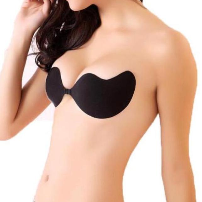 Strapless Enhancing Bra for a Flattering Silhouette: beige, peach adhesive bra cups, minimal style