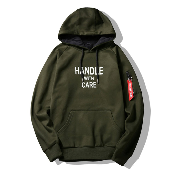 Street Style Hoodie for Men: black, white hooded sweatshirt, casual streetwear style