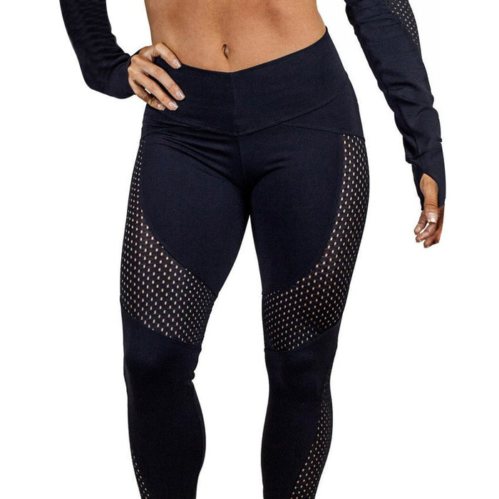 Stretchable Yoga Leggings with Slim Fit and High Waist Design: black leggings, athletic style