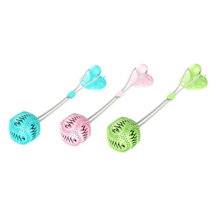 Suction Cup Dog Chew Toy: green, pink dog toy, functional pet accessory style