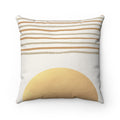 Sunburst Lines Decorative Cushion, 4 Size Options: off-white, beige decorative pillow, minimal modern graphic style